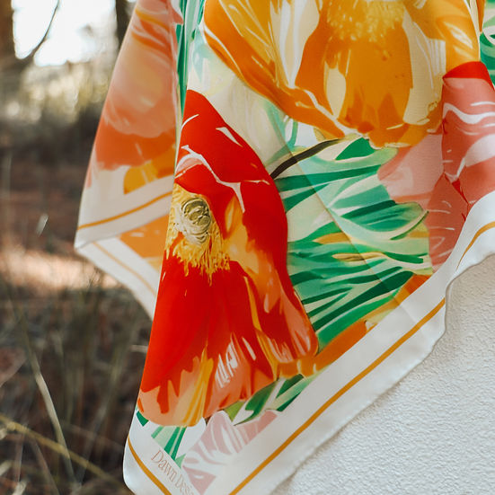 Dawn Design Elypsian Meadow Silk Scarf