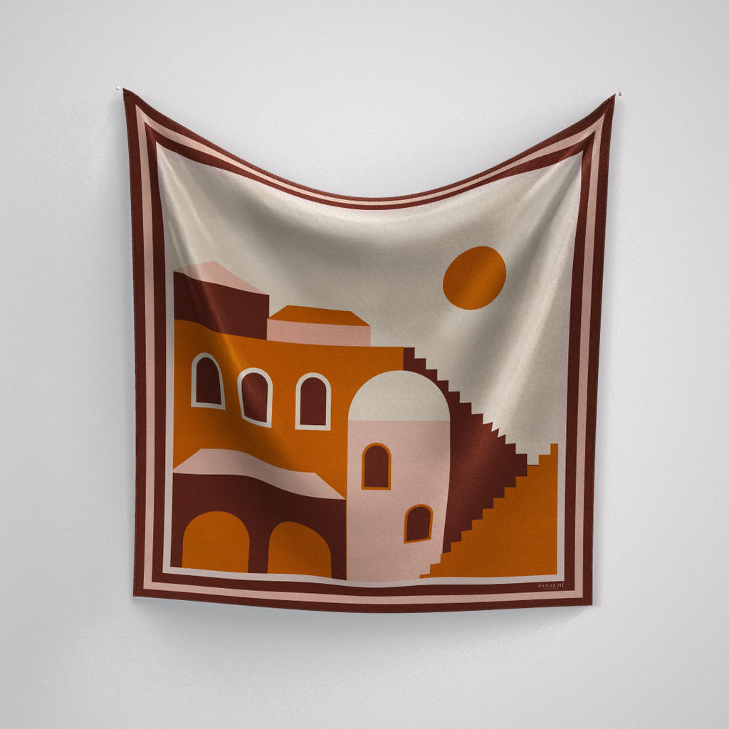 Panache Abstract Day Silk Scarf