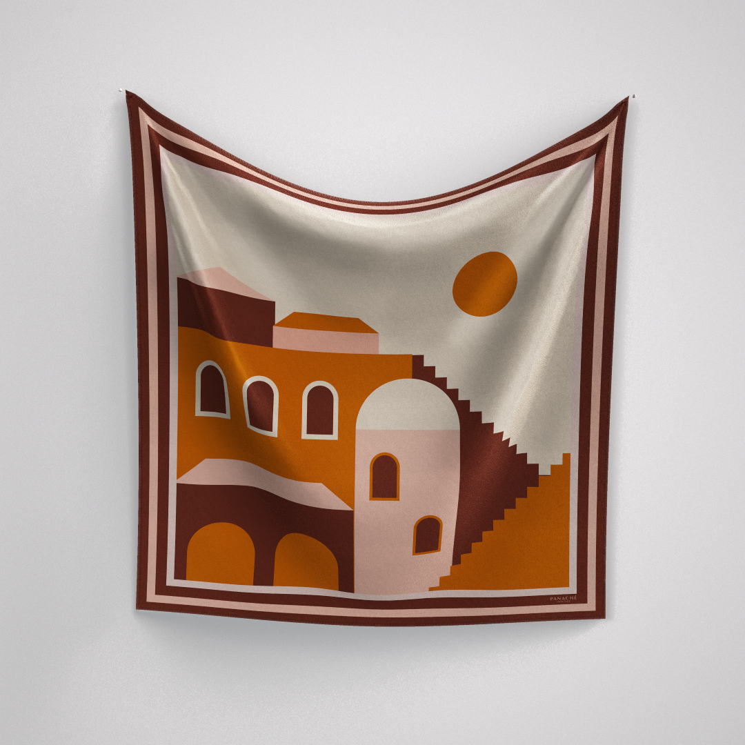 Panache Abstract Day Silk Scarf