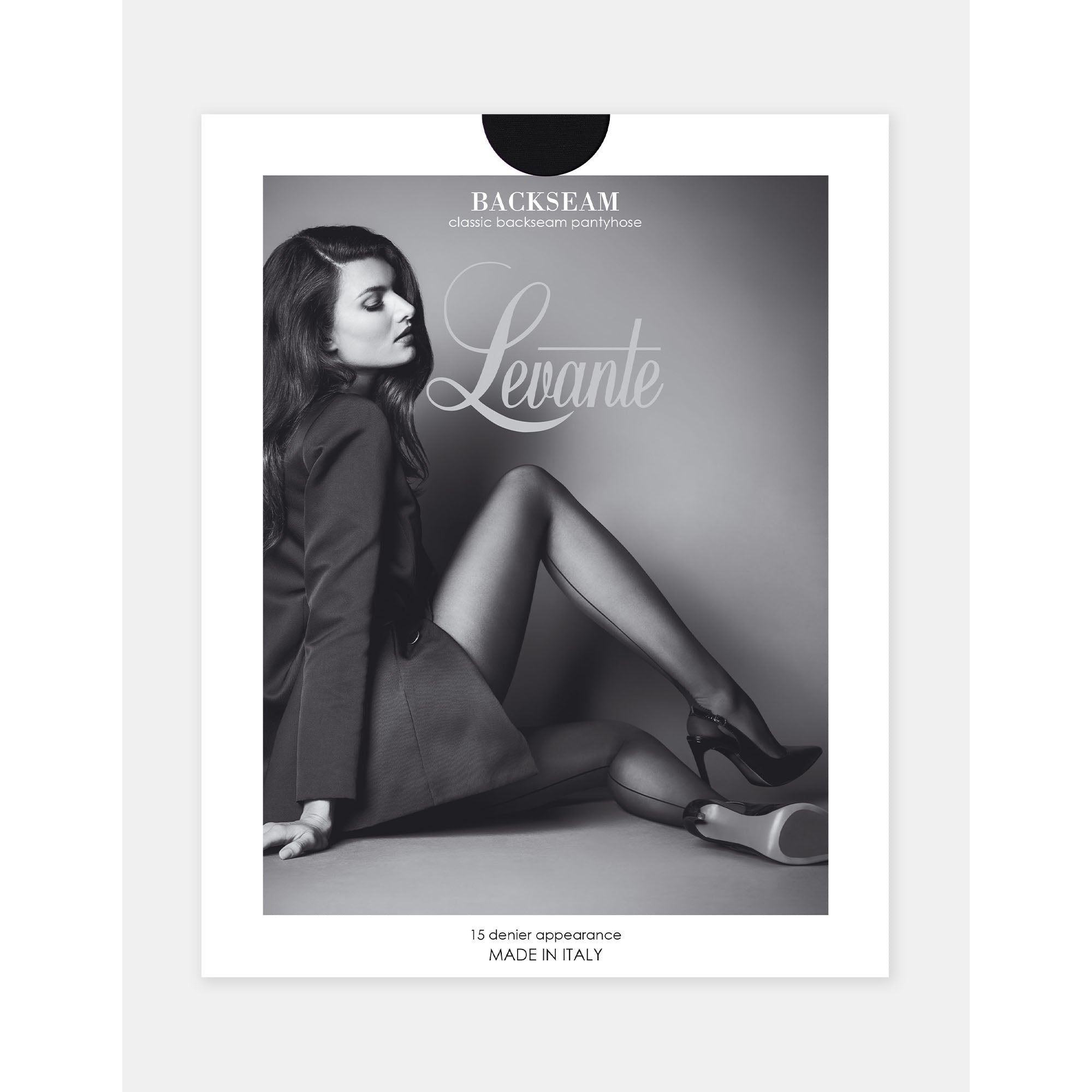 Levante Classic Backseam Pantyhose - Nero