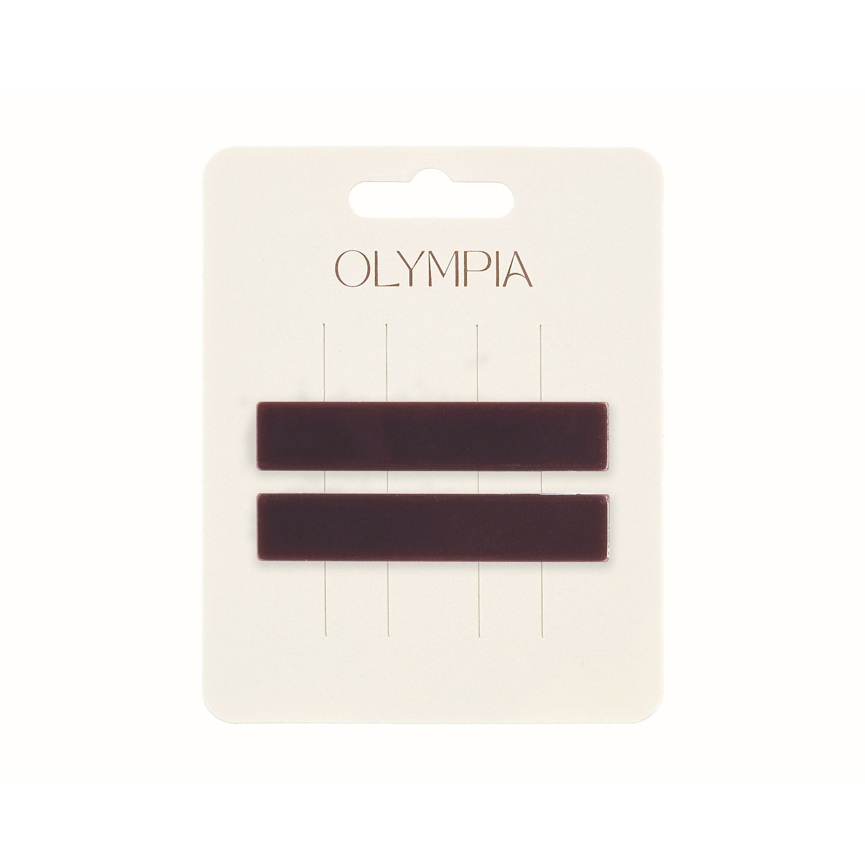 Olympia Emma Hair Clips - Chocolate