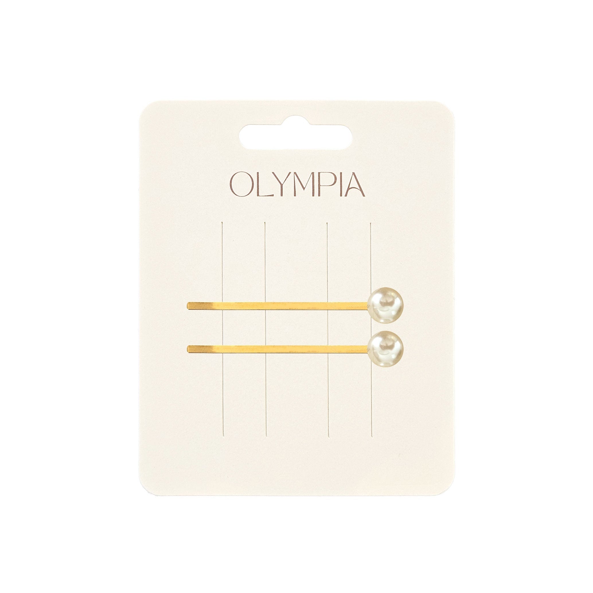 Olympia Orla Pearl Hair Clips - Small Cream