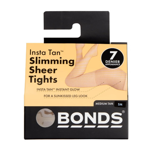 Bonds Insta Tan Slimming Sheer Tights - Medium Tan - 7 Denier