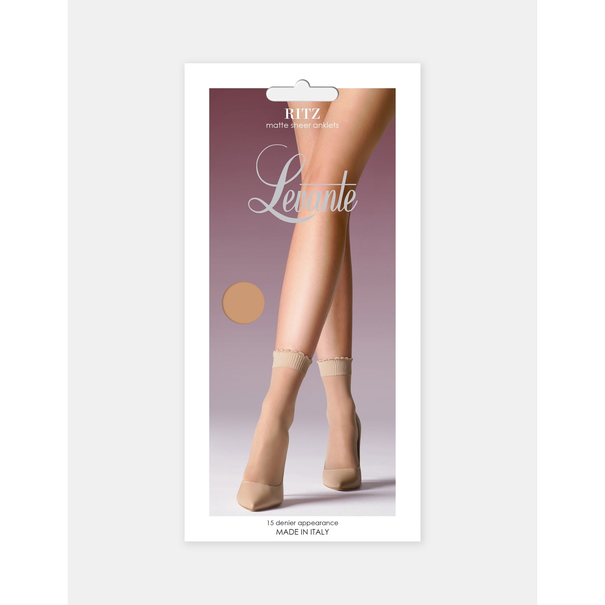 Levante Ritz Matte Sheer Anklet - Suede