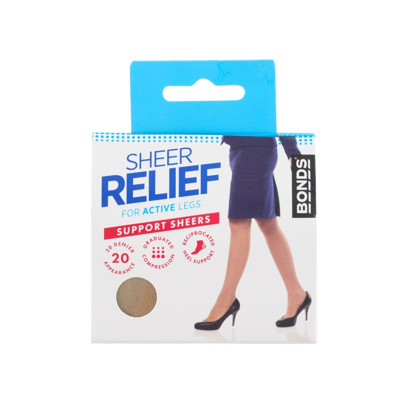 Sheer Relief Compression Pantyhose 20 Den - Mini Beige