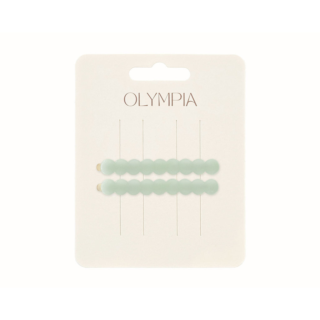 Olympia Zimi Slide Hair Clips - Aqua