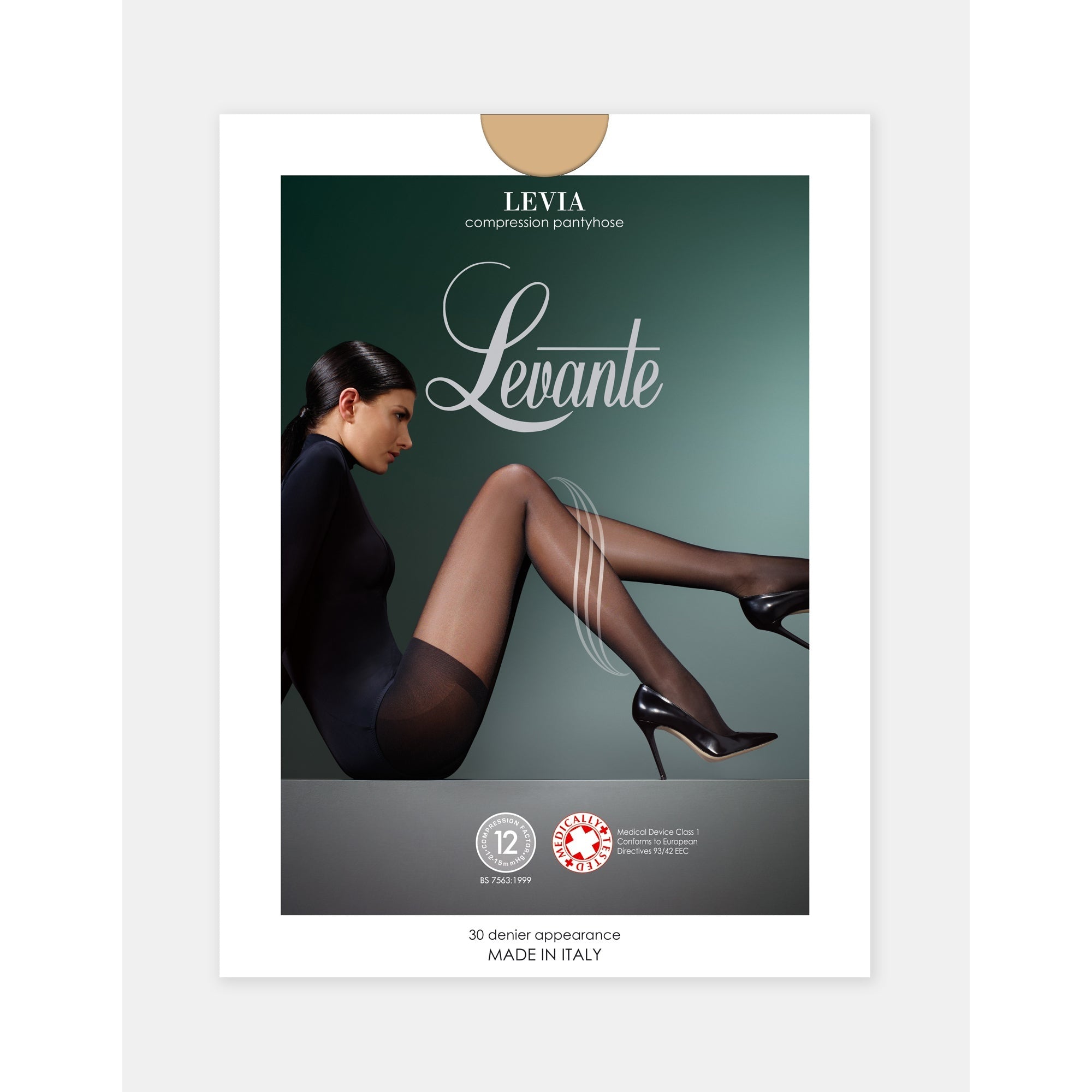 Levante Levia Compression Pantyhose 30 Denier - Natural