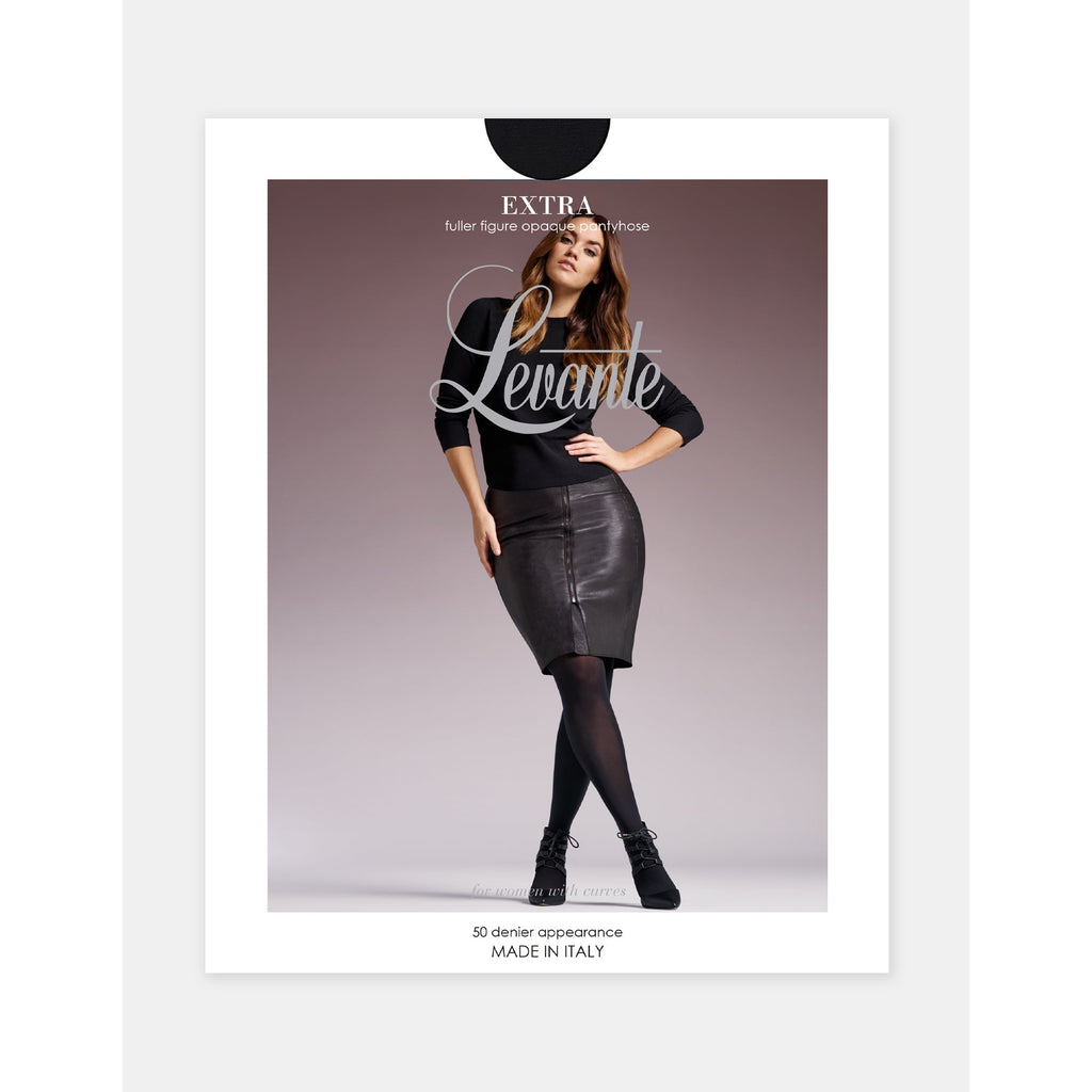 Levante Extra Fuller Figure Opaque Tights 50 Den - Black
