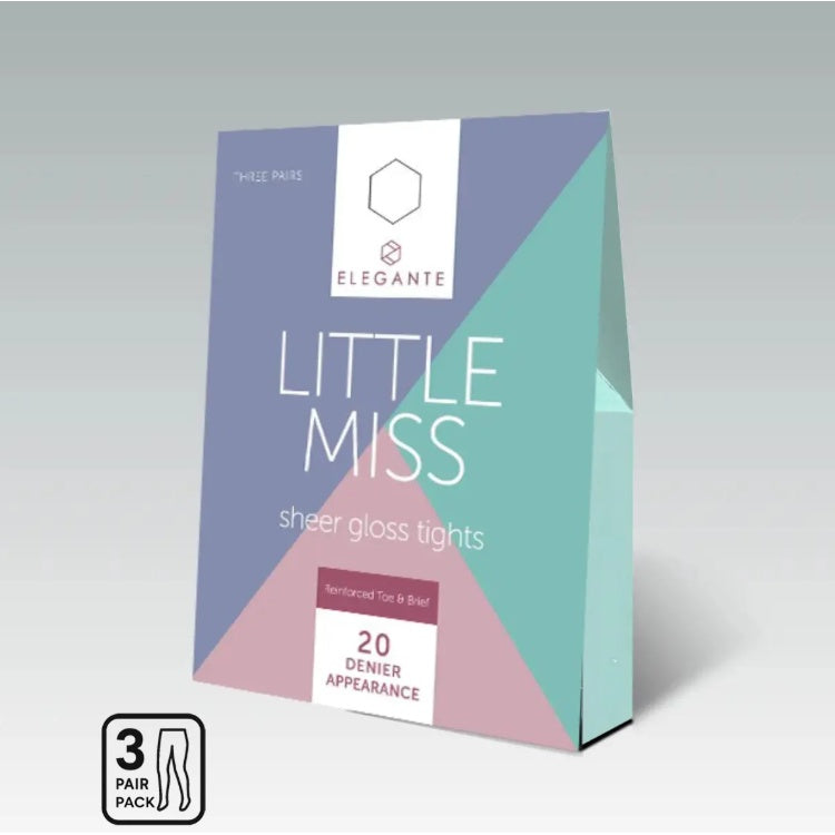 Elegante Little Miss Tights - Natural - 3pk