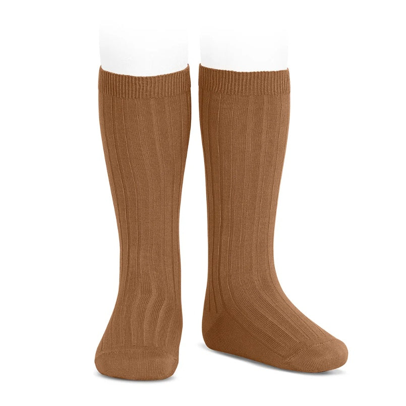 Condor Ribbed Knee Socks - Toffee (807)