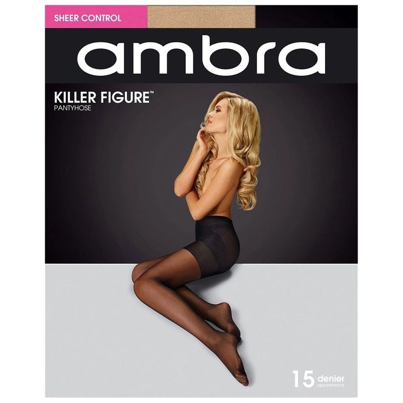 Ambra Killer Figure Sheer Control Pantyhose - Natural