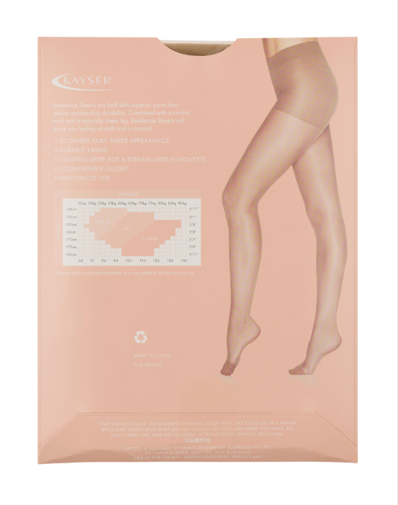 Kayser Resilience Control Pantyhose - Cafe Au Lait