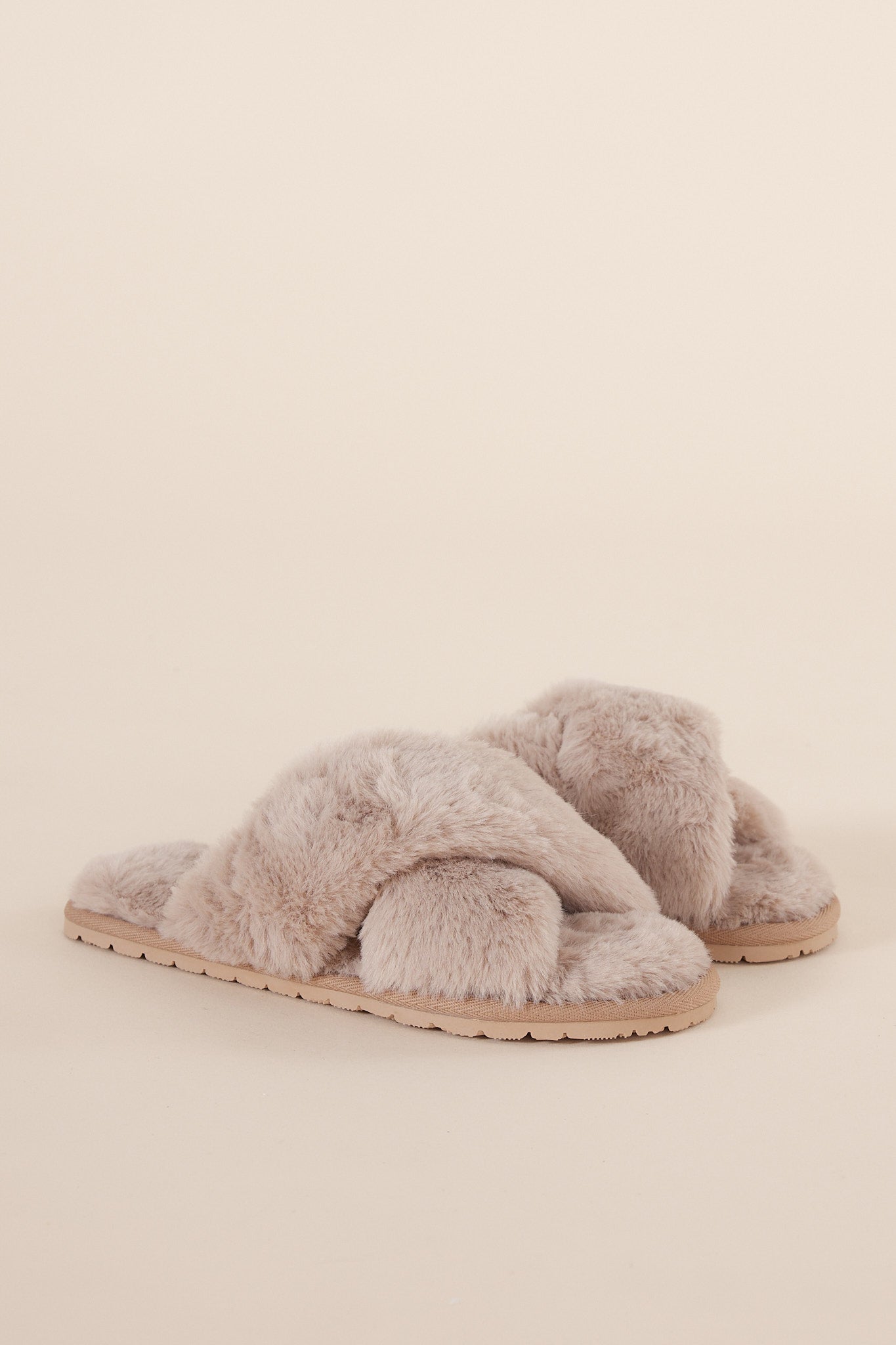 Gingerlilly Milan Plush Slipper - Beige