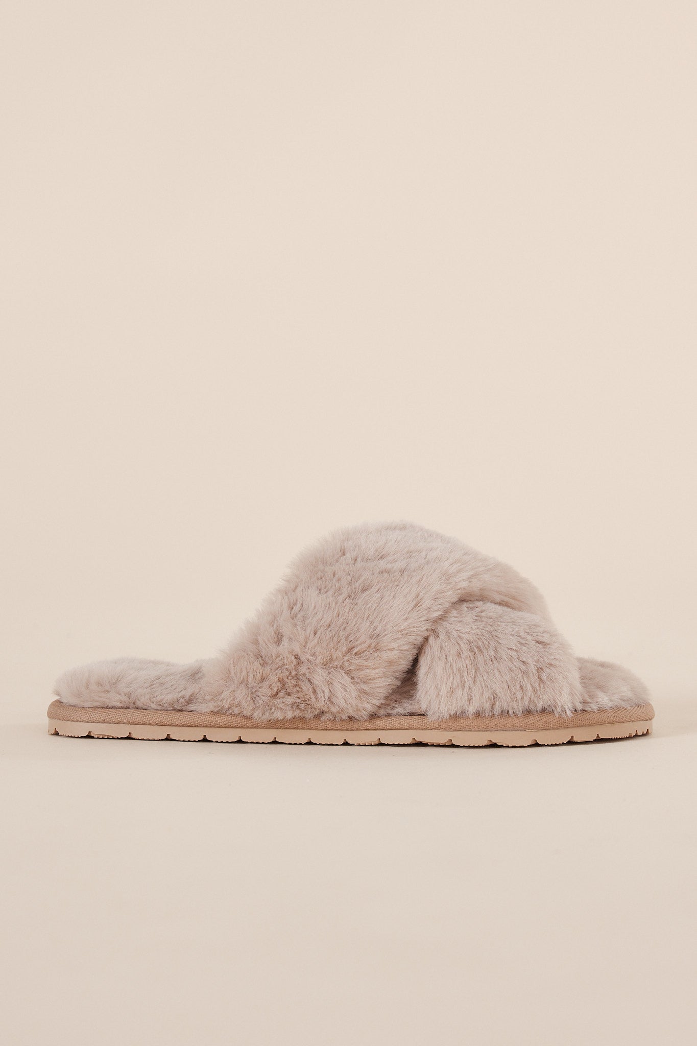 Gingerlilly Milan Plush Slipper - Beige
