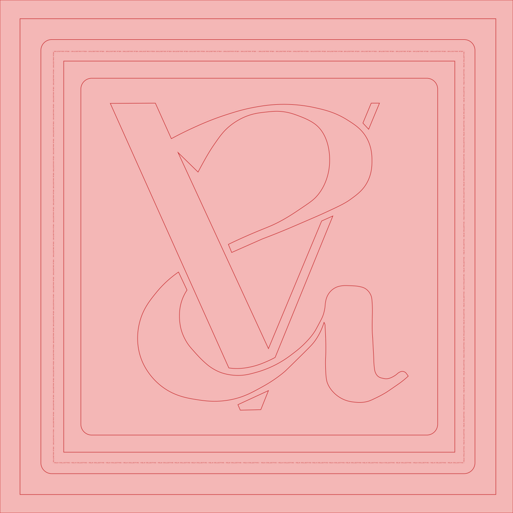 Vela Collective Basic Pink & Red Silk Scarf