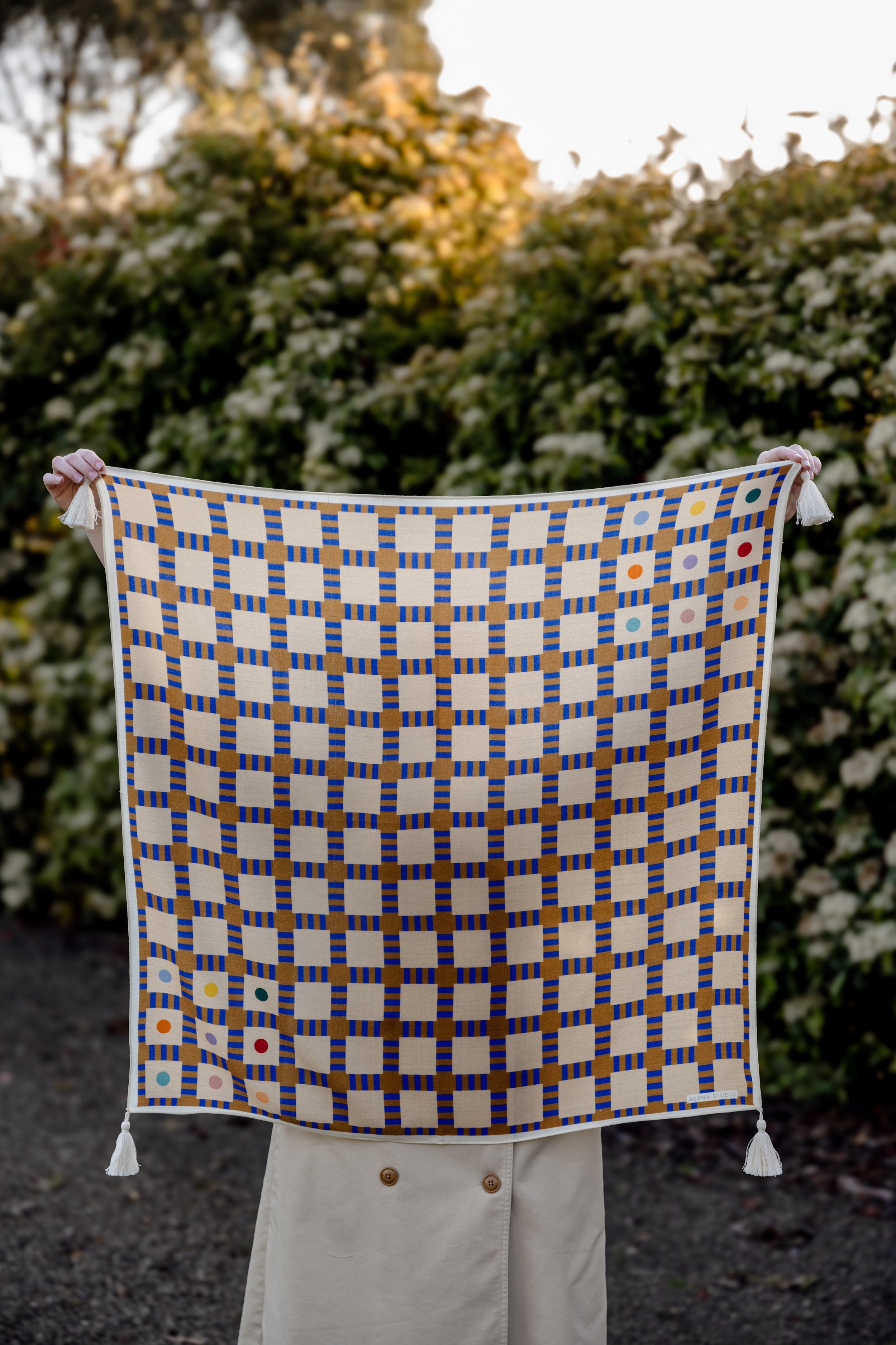 Alpha Studio Cairo Weave 90 Square - Beige