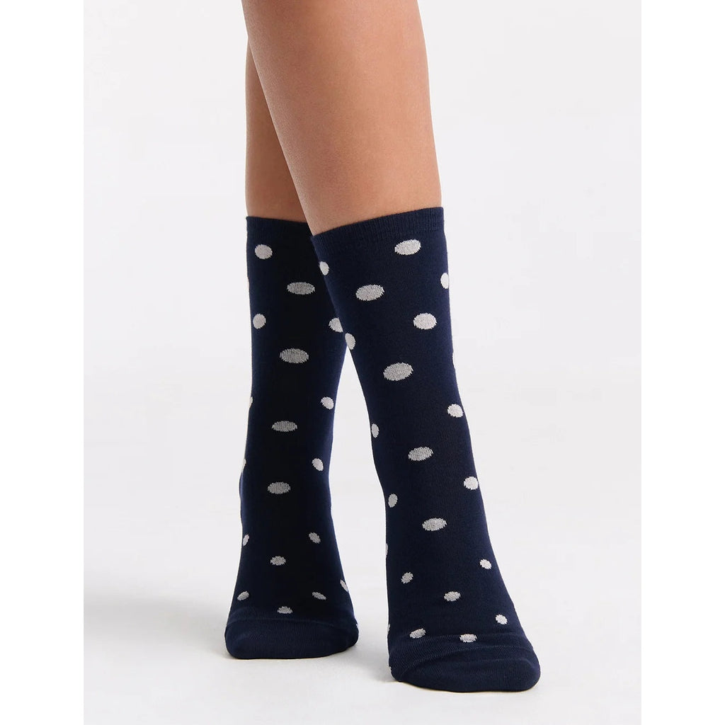 Levante Gigi Spot Crew Sock - Navy