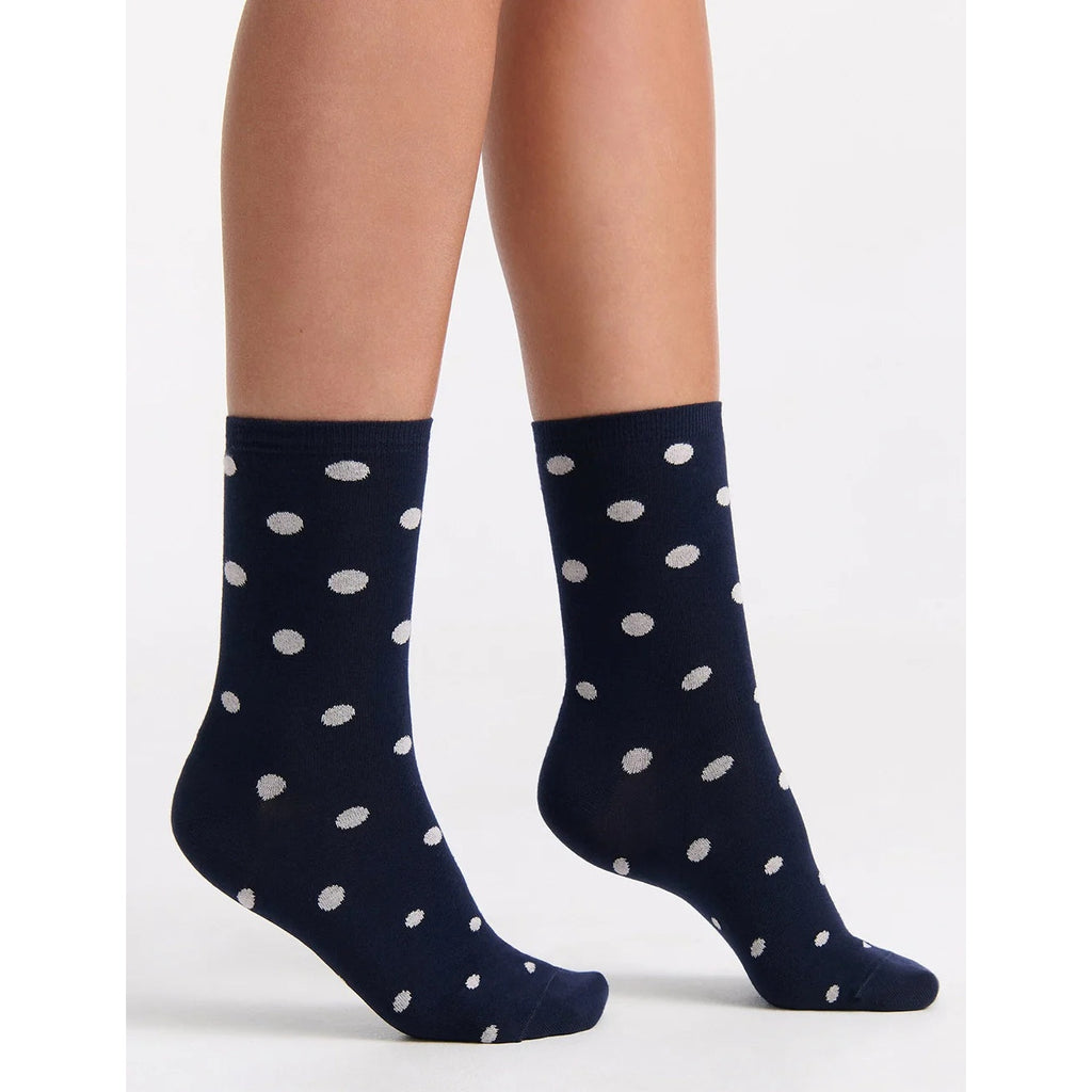 Levante Gigi Spot Crew Sock - Navy