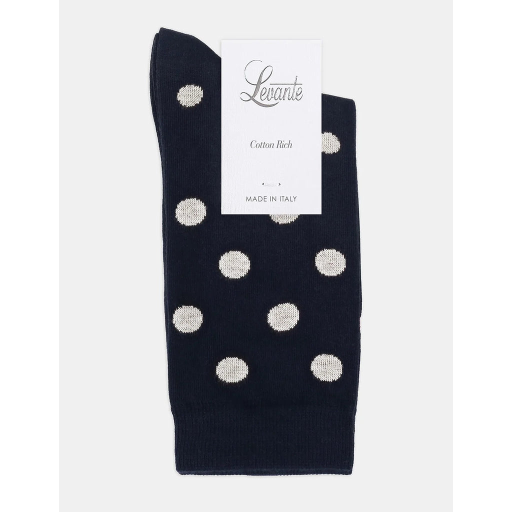 Levante Gigi Spot Crew Sock - Navy