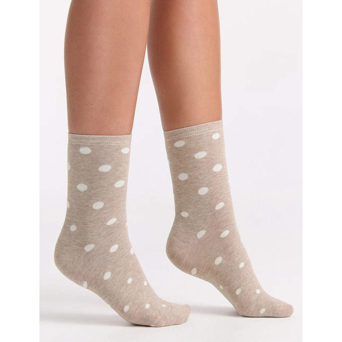 Levante Gigi Spot Crew Sock - Oatmeal