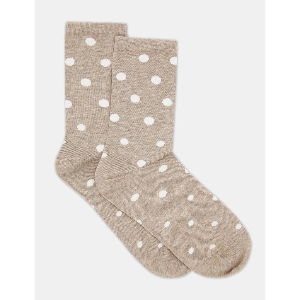 Levante Gigi Spot Crew Sock - Oatmeal