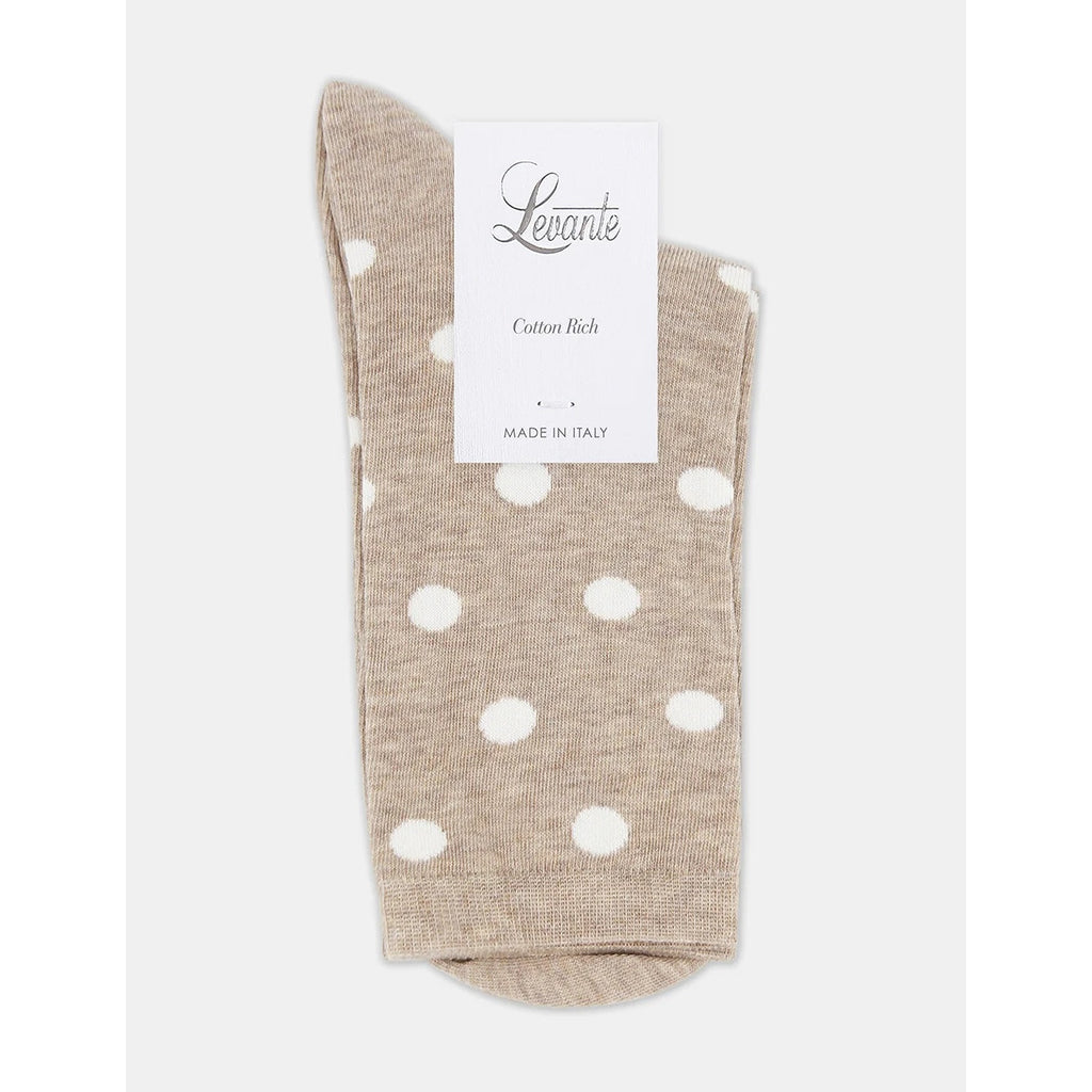Levante Gigi Spot Crew Sock - Oatmeal