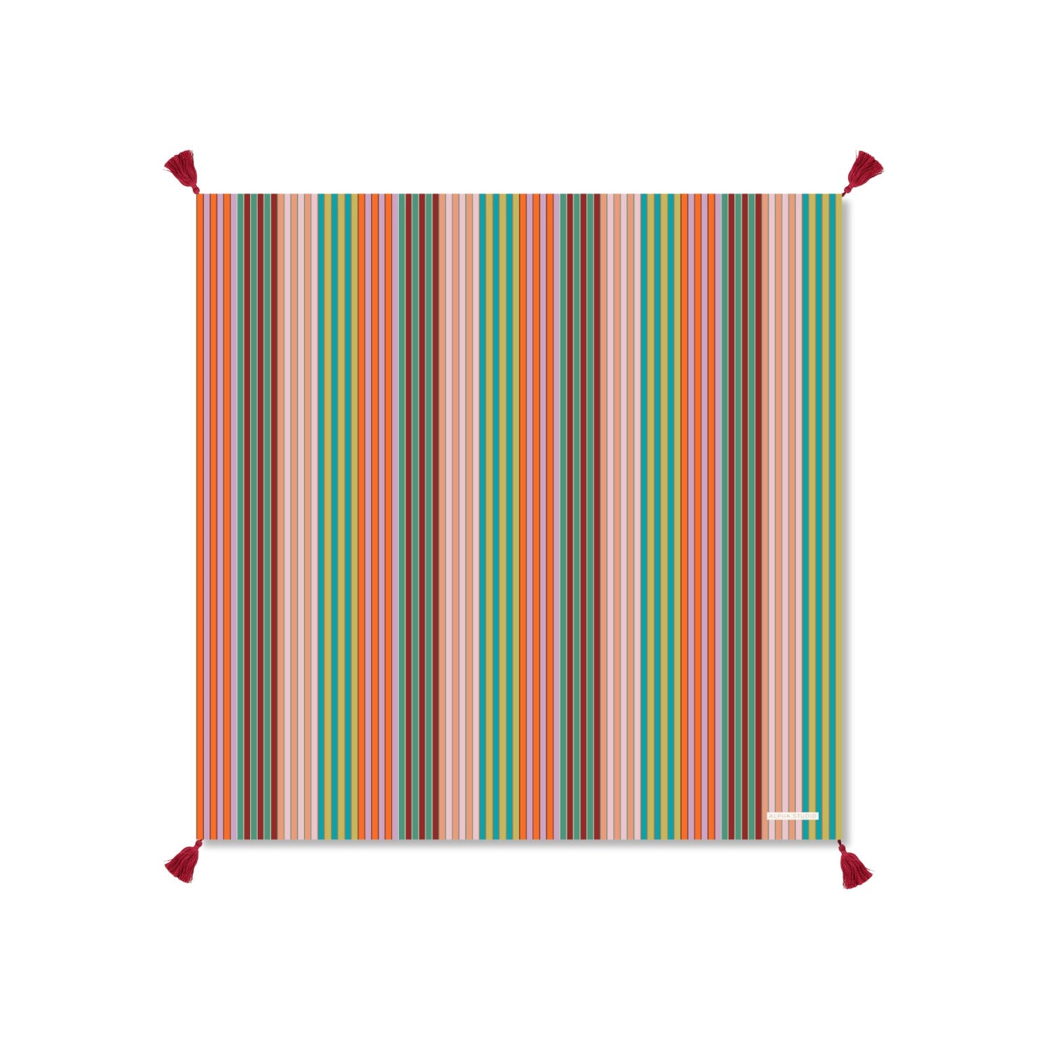 Alpha Studio Memphis Eclectic Stripe 90 Square