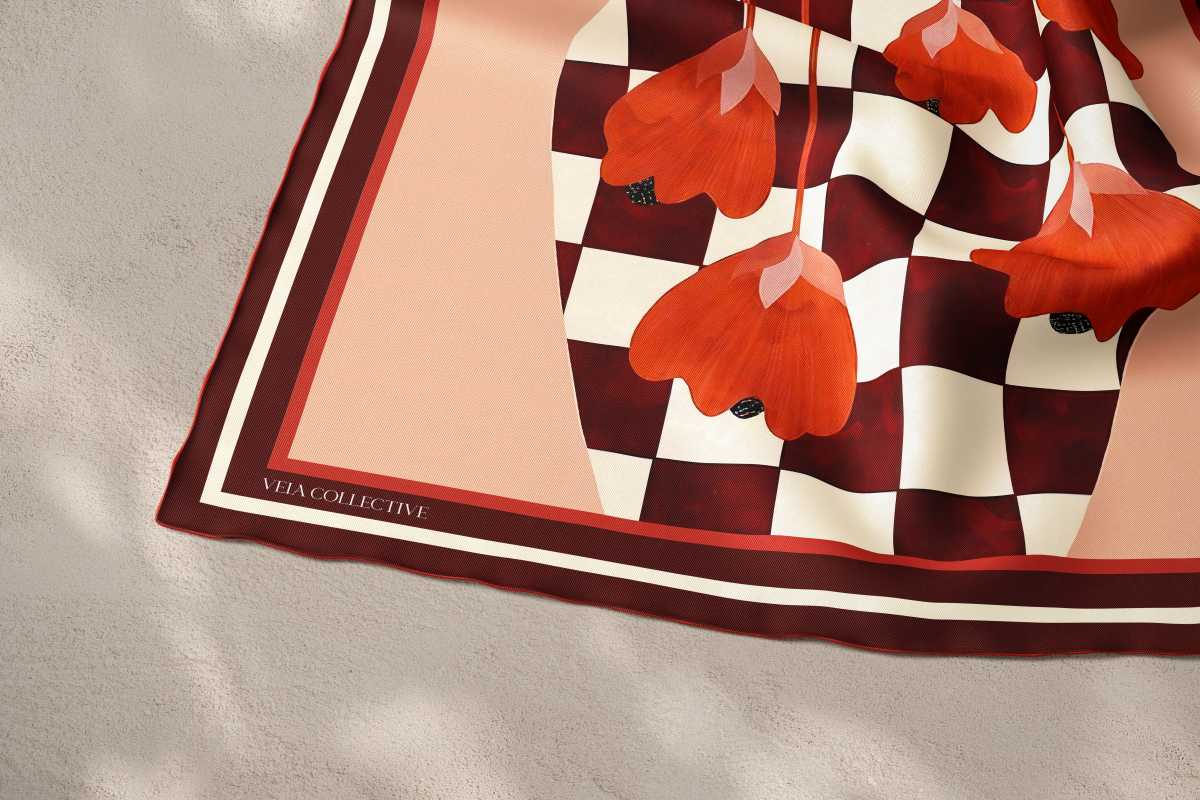 Vela Collective Ruby Silk Scarf
