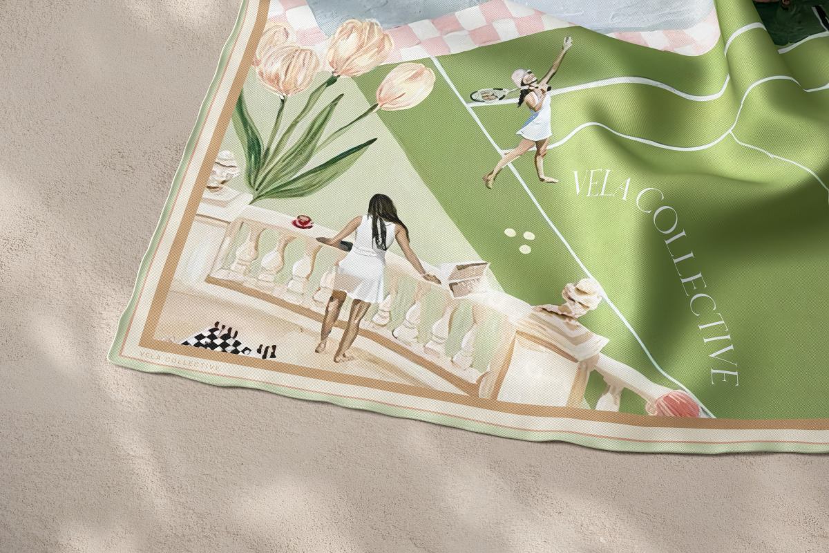 Vela Collective Le Club d'Été Silk Scarf